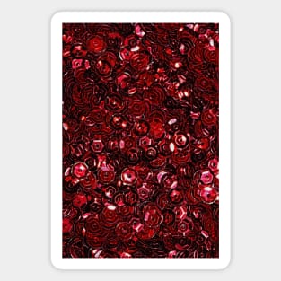 Red Scattered Sequins Magnet